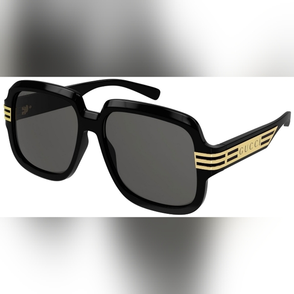 NEW UNISEX OVERSIZED SQUARE SUNGLASSES GG0979S 001 BLACK GUCCI EYEWEAR - Picture 6 of 11